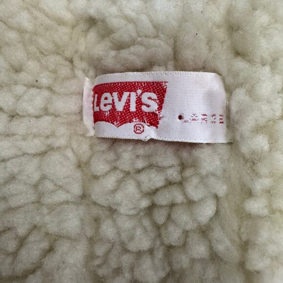 VTG 70s LEVI'S USA Mens Large Brown Cotton Corduroy Sherpa Fleece Lined Vest - Picture 2 of 12